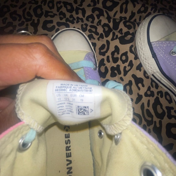 Multi Colored HiTop Converse size 13y - Picture 4 of 5